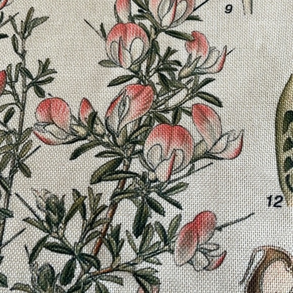 Botanical floral fabric textile art frameable - Picture 6 of 10